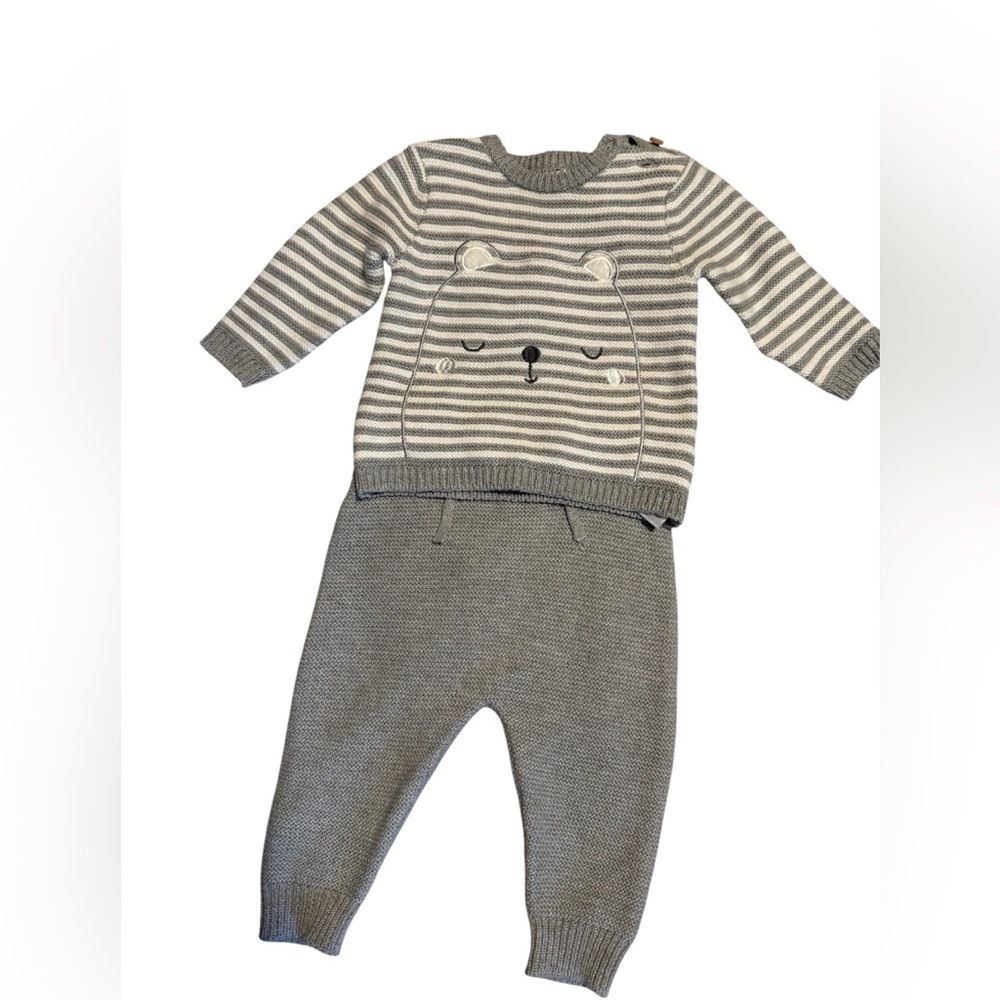 🍼Rene Rofe Baby Gray Striped Kids set